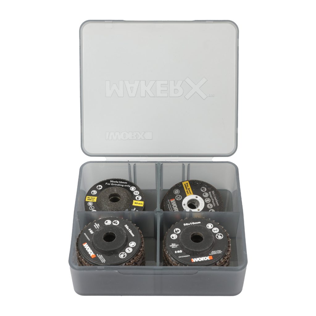 WORX 16 Piece Mini Angle Grinder Accessory Kit | MAKERX™ Accessories ...