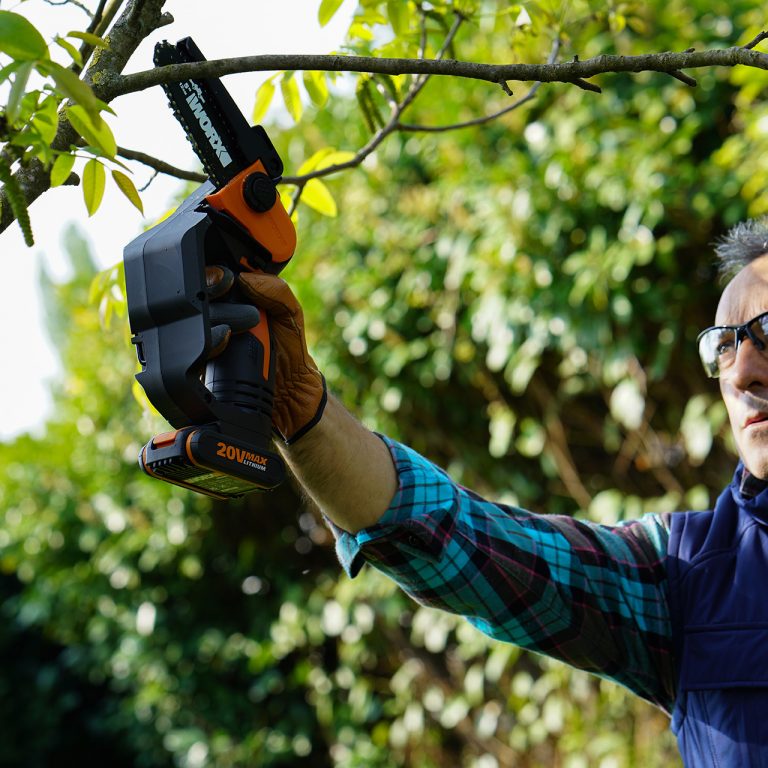 WORX WG324 20V Cordless Pruning Saw - 5" Bar, Battery Included, 3-Year Warranty
