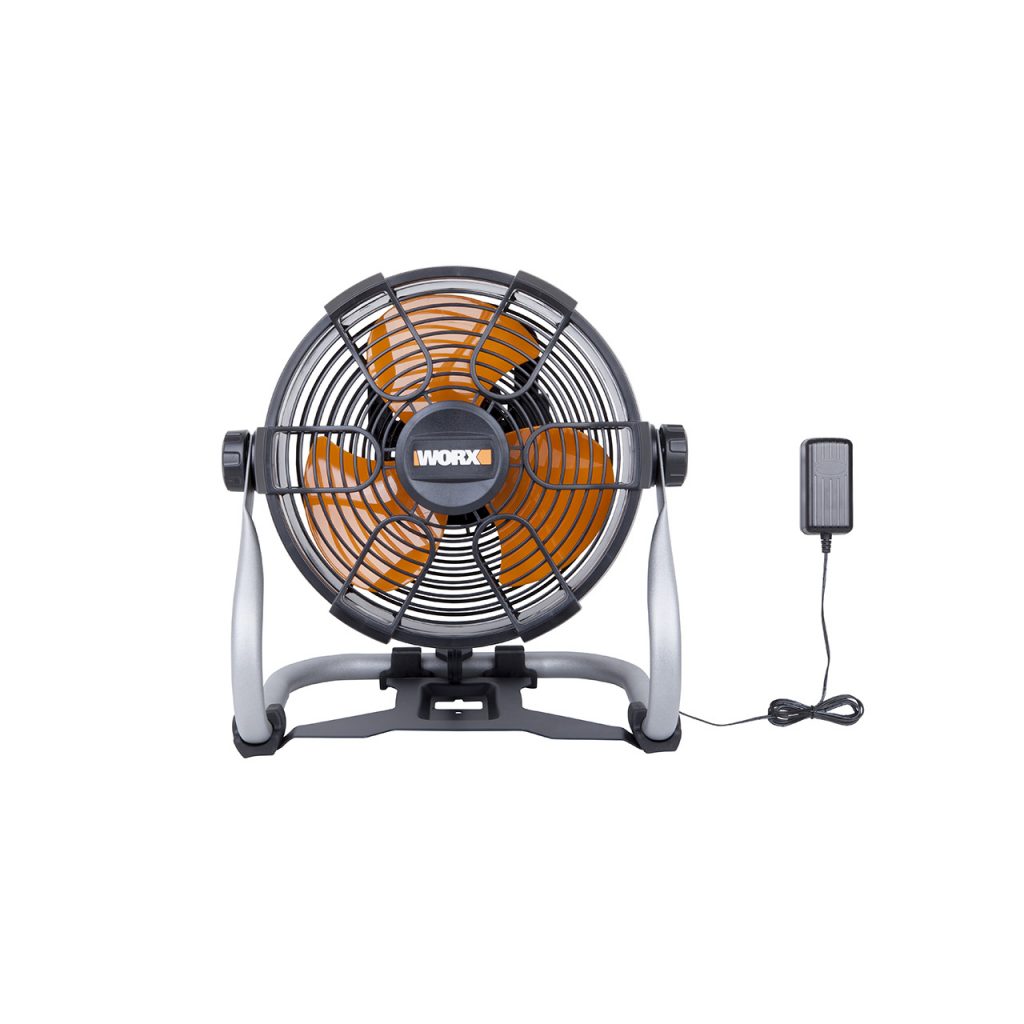 WORX 20V AC/DC Portable Jobsite Fan 2Ah POWERSHARE Kit WX095 WORX