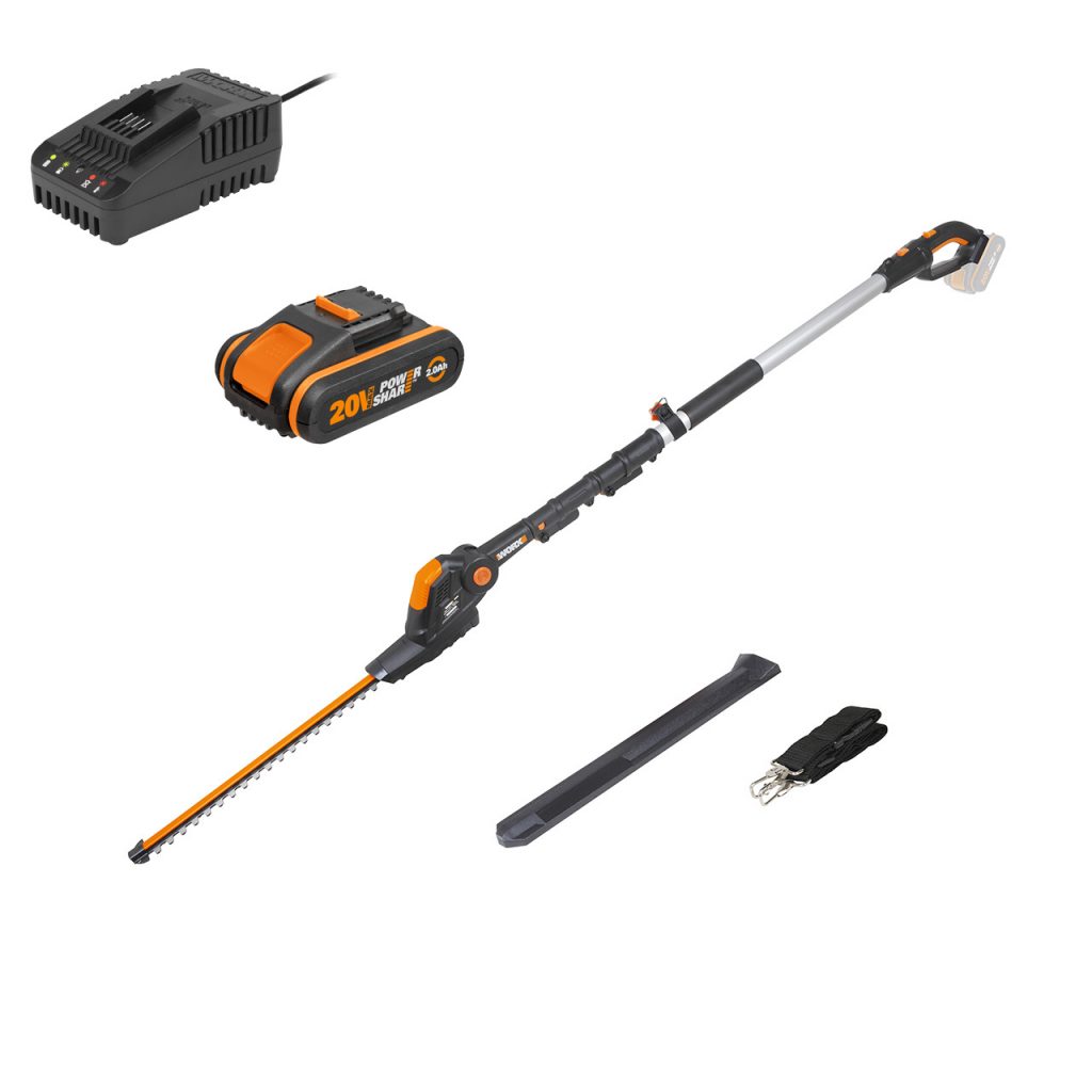 WORX 20V Pole Hedge Trimmer 2Ah POWERSHARE Kit WG252E WORX Australia