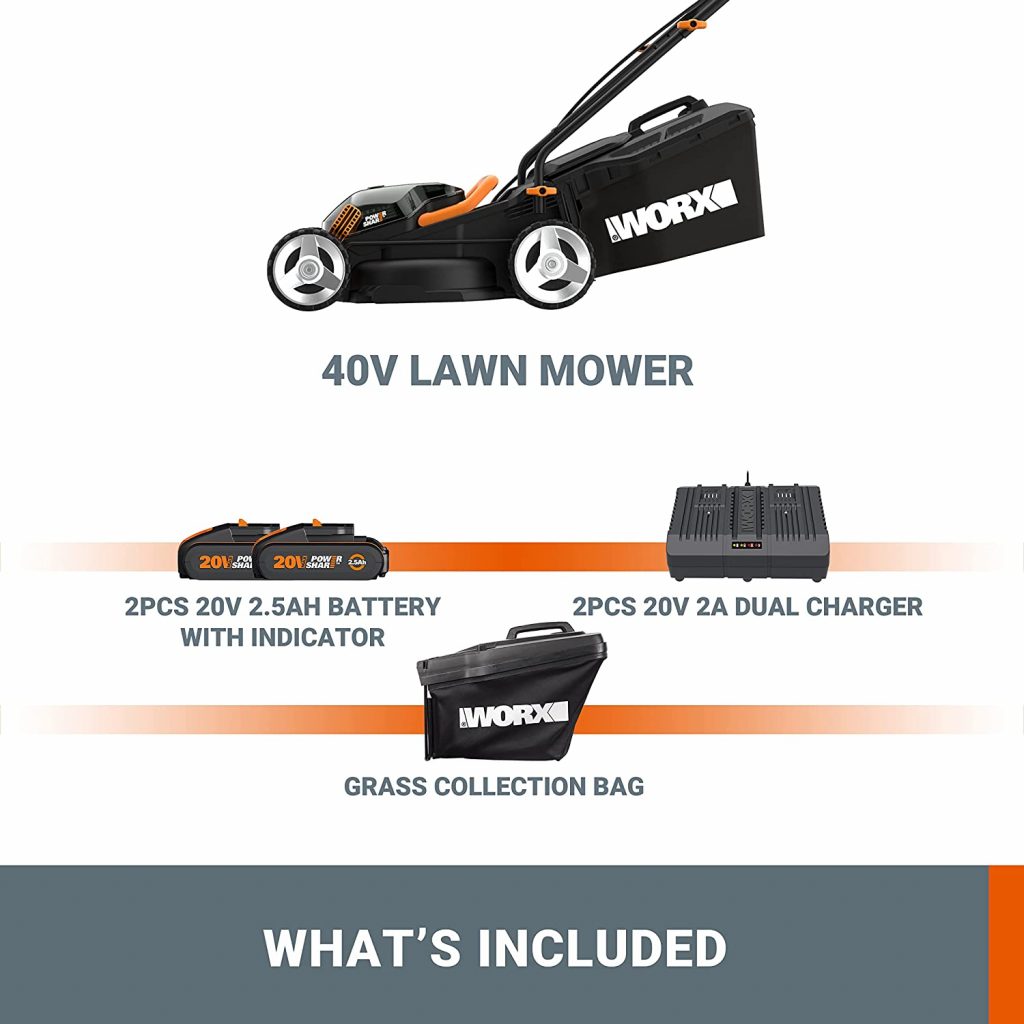 WORX 40V (20V x 2) Cordless Lawn Mower - WORX Australia