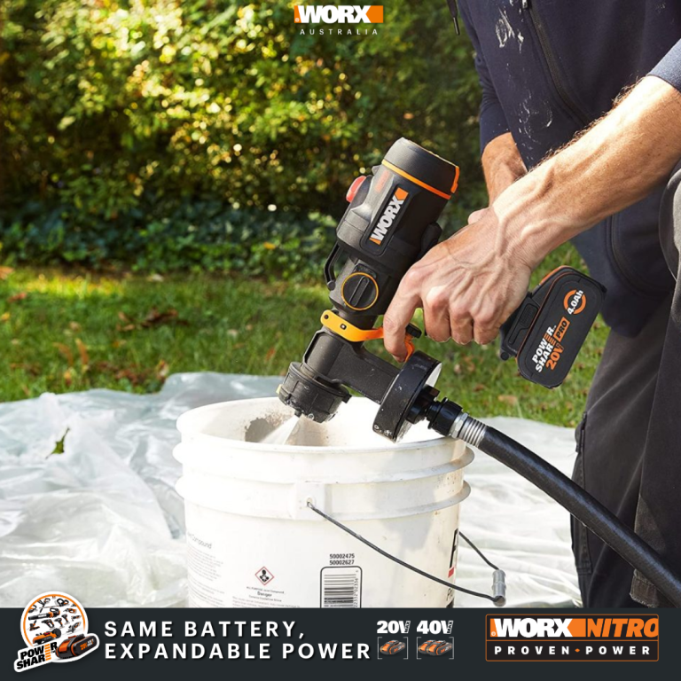 WORX 20V NITRO HVLP Paint Sprayer Brushless POWERSHARE Tool Only