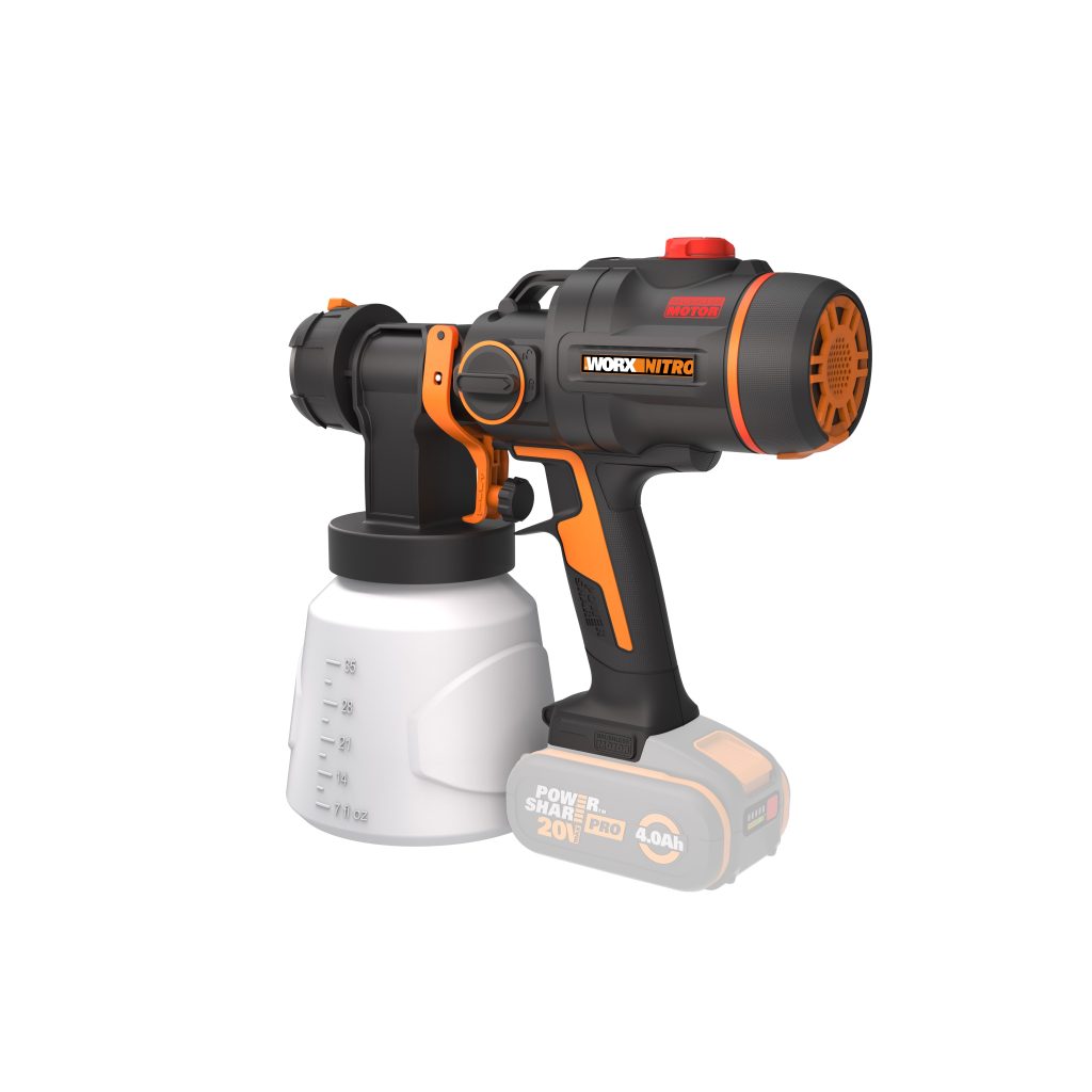WORX Ventilatore Da Cantiere Cordless NITRO 18 V (20 V MAX) WX095, PowerShare, Regolazione A 2 Velocità, Testa Ruotante A 360°, 1 Batteria 2 Ah, 1 Caricatore E 1 Adattatore